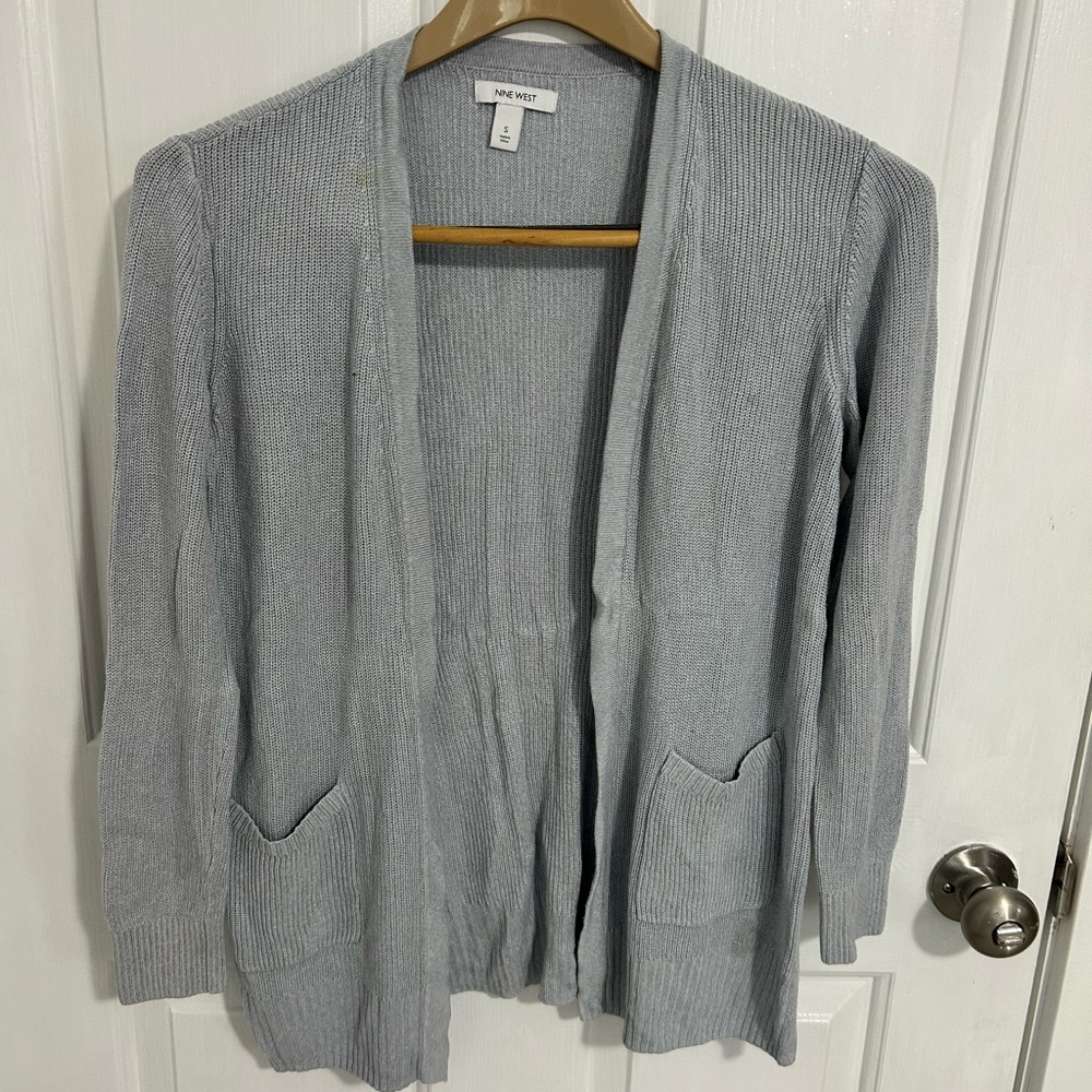 Gray lightweight cardigan